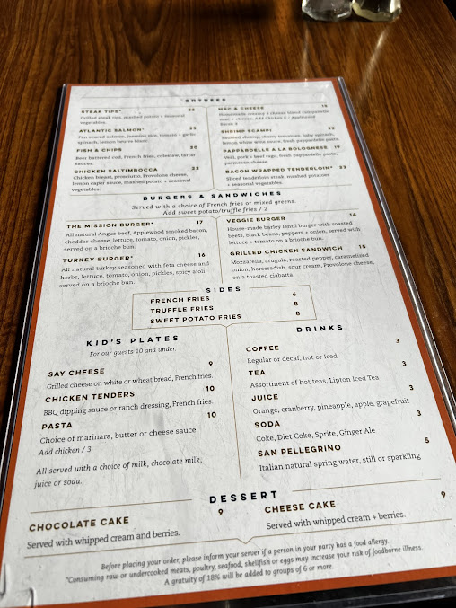 Menu The Mission Bar & Grill - 6