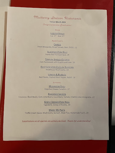 Menu The Mulberry | Italian Ristorante - 3