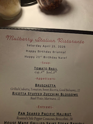 Menu The Mulberry | Italian Ristorante - 5