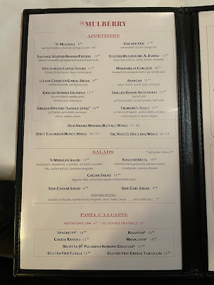 Menu The Mulberry | Italian Ristorante - 8