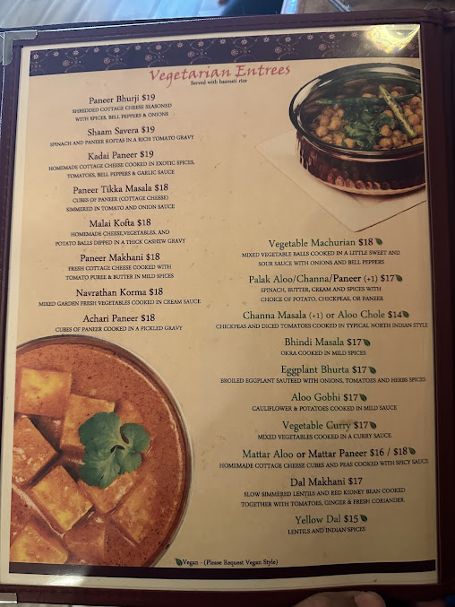 Menu The Nizam's - 2