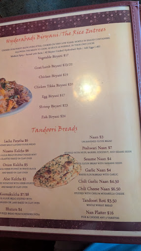 Menu The Nizam's - 4