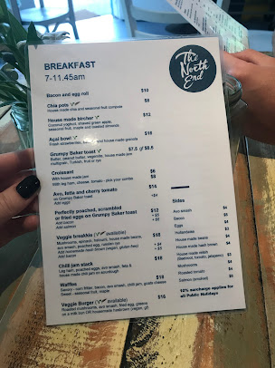Menu The North End Cafe - 1