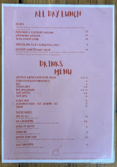 Menu The North End Cafe - 2