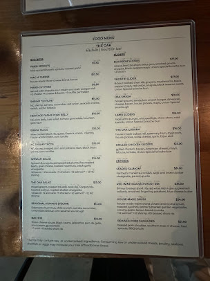 Menu The Oak Raleigh - 8
