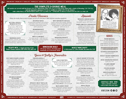 Menu The Old Spaghetti Factory Riverside - 7