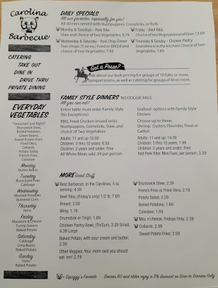 Menu The Original Carolina Barbecue - 8