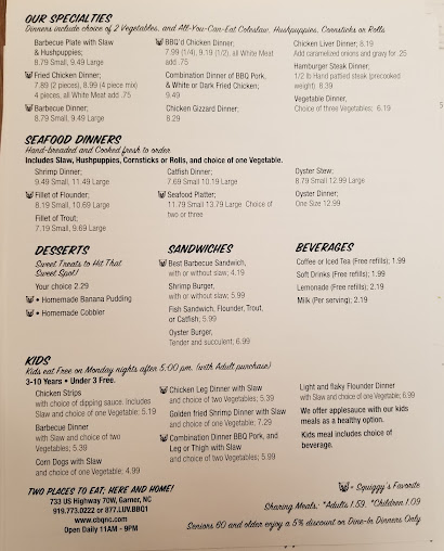 Menu The Original Carolina Barbecue - 9