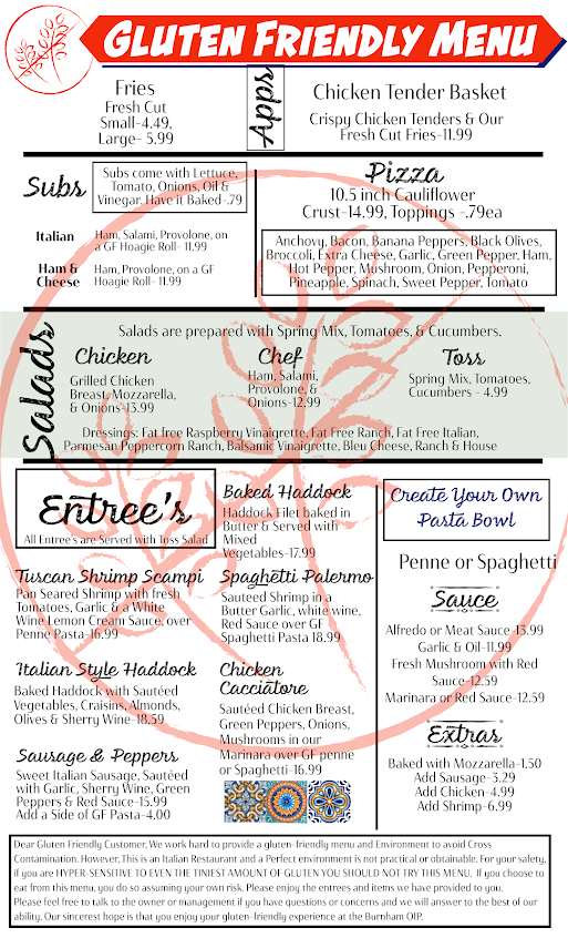 Menu The Original Italian Pizza Restaurant - 0