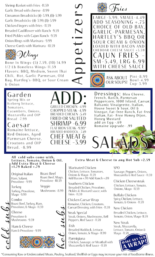 Menu The Original Italian Pizza Restaurant - 2