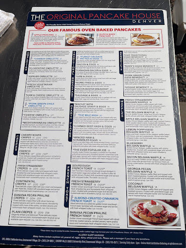 Menu The Original Pancake House Dtc - 1