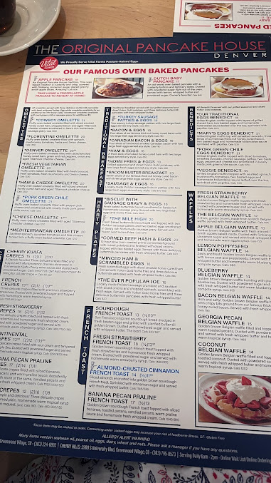 Menu The Original Pancake House Dtc - 5
