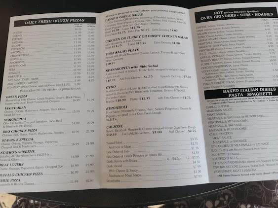 Menu The Original Stavros Pizza House - 2