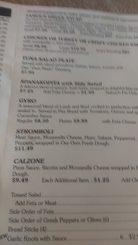Menu The Original Stavros Pizza House - 9