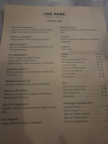 Menu The Park Bar & Grill - 2