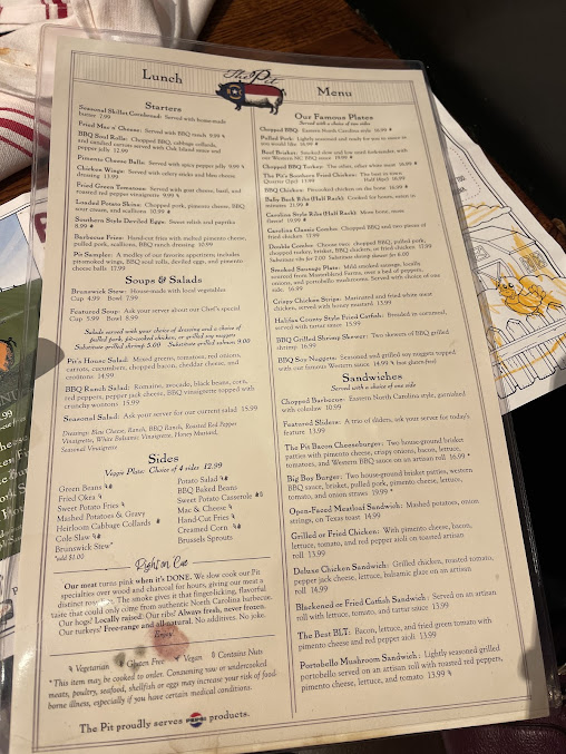 Menu The Pit Authentic Barbecue - 9