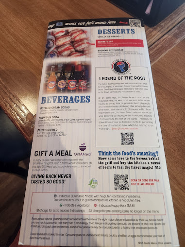 Menu The Post Sports Bar Grill Fenton - 9
