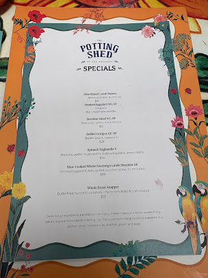 Menu The Potting Shed At The Grounds - 8