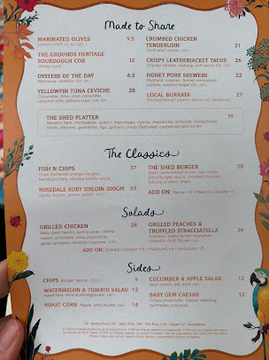 Menu The Potting Shed At The Grounds - 9