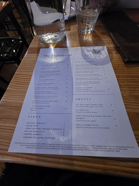 Menu The Provincial Restaurant - 3