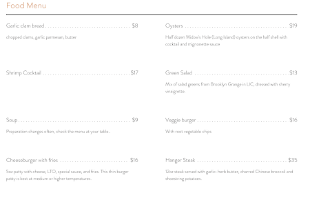 Menu The Queensboro - 1