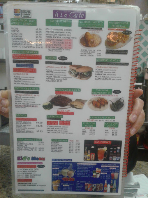 Menu The Ranchito Taqueria & Restaurant - 1