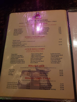 Menu The Red Samurai Steak House - 0