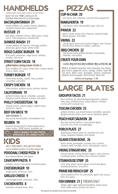 Menu The Ridge West Seneca - 5