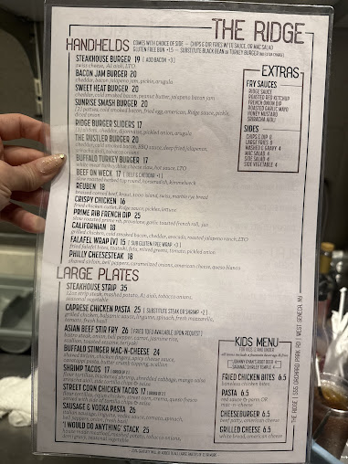 Menu The Ridge West Seneca - 6
