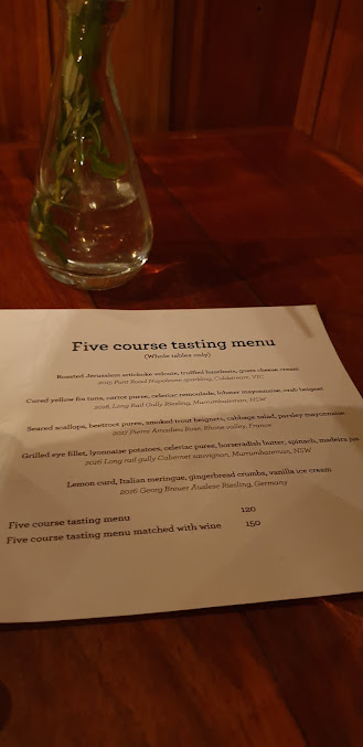 Menu The River Moruya - 1