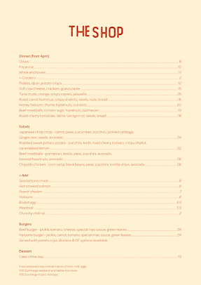Menu The Shop & Wine Bar - 3