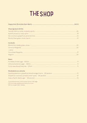 Menu The Shop & Wine Bar - 4