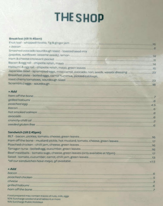Menu The Shop & Wine Bar - 6