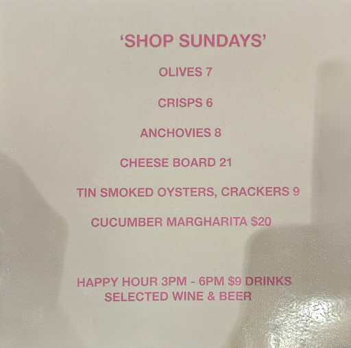 Menu The Shop & Wine Bar - 9