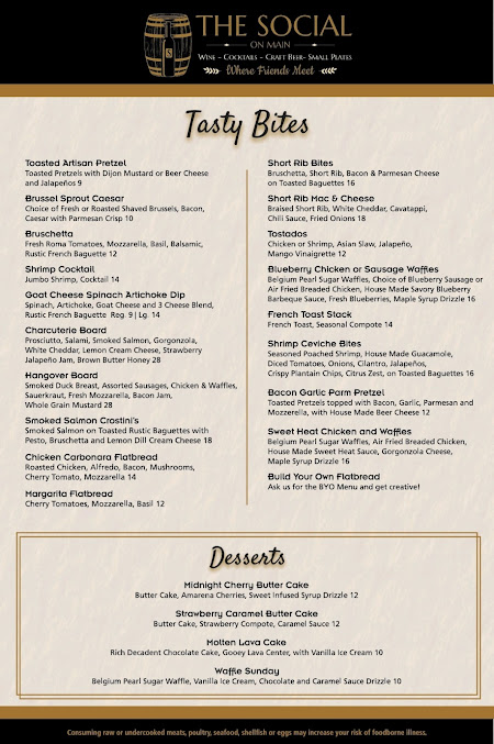 Menu The Social On Main Tapas Bar - 2