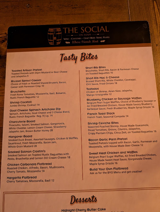 Menu The Social On Main Tapas Bar - 4