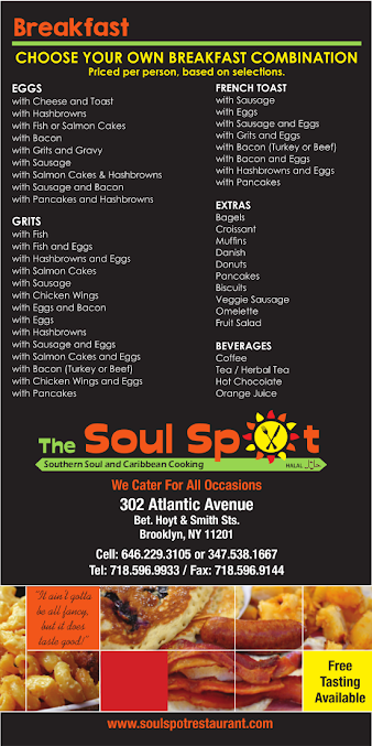 Menu The Soul Spot - 1