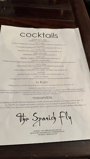 Menu The Spanish Fly - 2