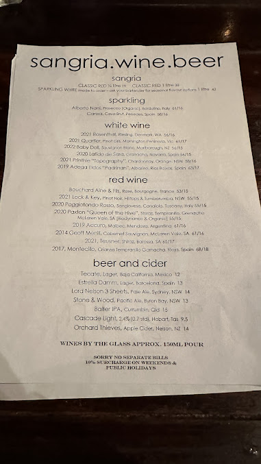 Menu The Spanish Fly - 9