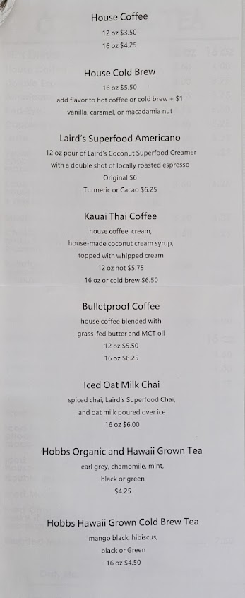 Menu The Spot North Shore Kauai - 9