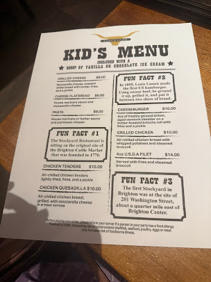 Menu The Stockyard Restaurant - 0
