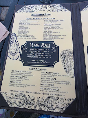 Menu The Stone House At Clove Lakes - 0