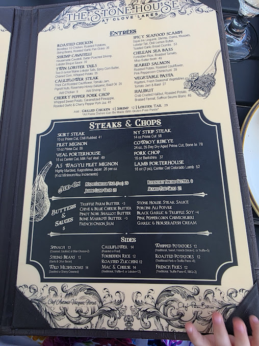 Menu The Stone House At Clove Lakes - 4