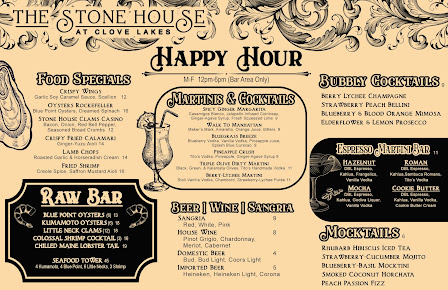Menu The Stone House At Clove Lakes - 8