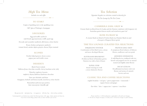 Menu The Tea Lounge - 2
