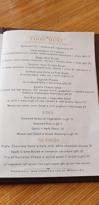 Menu The Ternary Restaurant - 2
