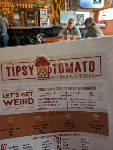 Menu The Tipsy Tomato Bar Kitchen - 0