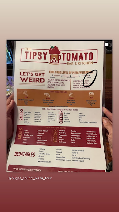 Menu The Tipsy Tomato Bar Kitchen - 3