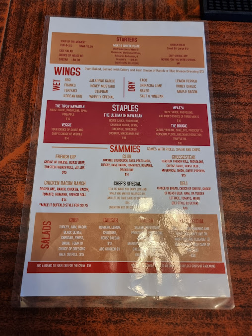 Menu The Tipsy Tomato Bar Kitchen - 5