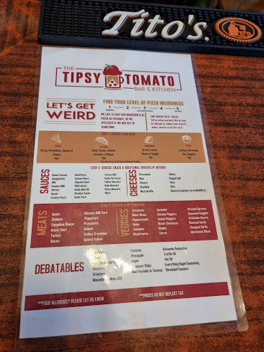 Menu The Tipsy Tomato Bar Kitchen - 7